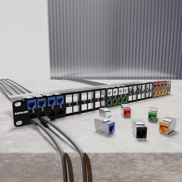Image du produit Intellinet Module Keystone Cat6a 10G Slimline, blindé et sans outil, vert (Module Keystone)