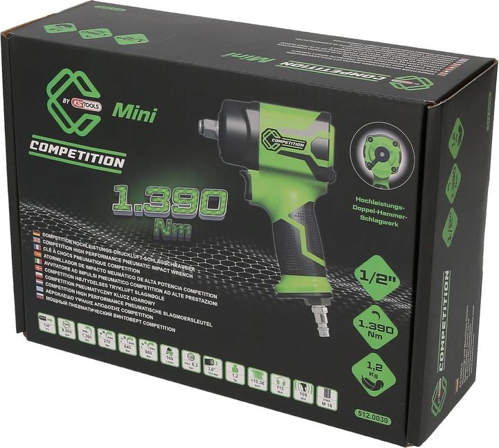 Produktbild KS Tools 512.0030 1/2" COMPETITION Mini-Hochleistungs - Druckluft-Schlagschraube