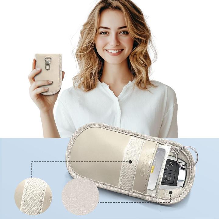 Actual product image Tech-Protect KLR100 RFID Blocking Car Key Case - Beige