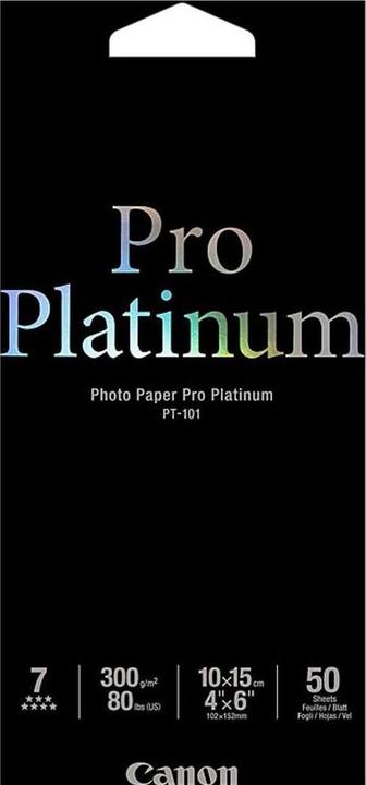 Produktbild Canon PT-101 Pro Platinum (300 g/m², 10 x 15 cm, 50 Stk.)