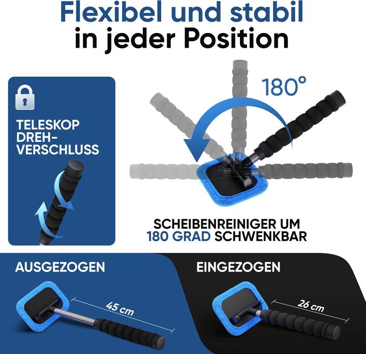 Produktbild Walser Scheibenreiniger Auto Autoscheiben Innen-Reiniger ausziehbar Windschutzscheibe