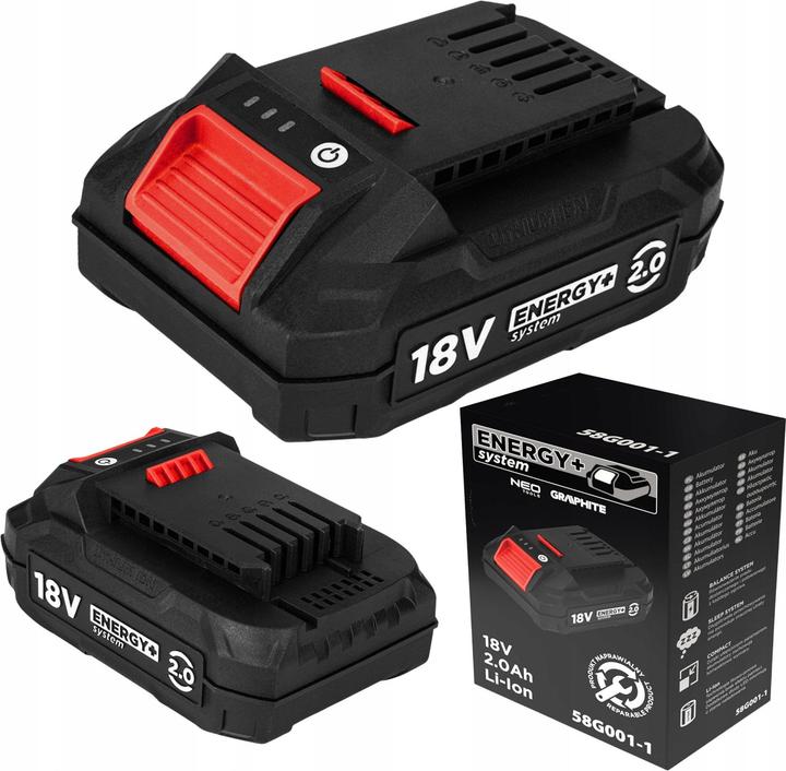 Immagine prodotto Graphite Energy+ 18V Li-Ion 2.0Ah Akku (18 V)