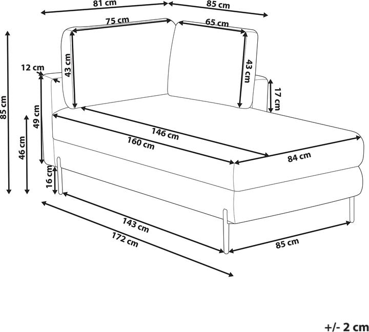 Produktbild Beliani Rebais (Recamiere)