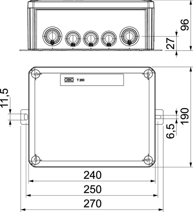 Actual product image OBO Bettermann BETTERMANN T250ED 16A2F