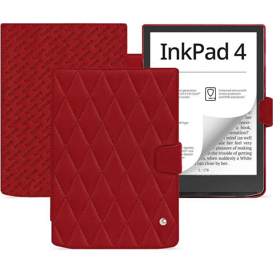 Noreve Lederschutzhülle horizontal (Pocketbook InkPad 4), Tablet Hülle, Rot