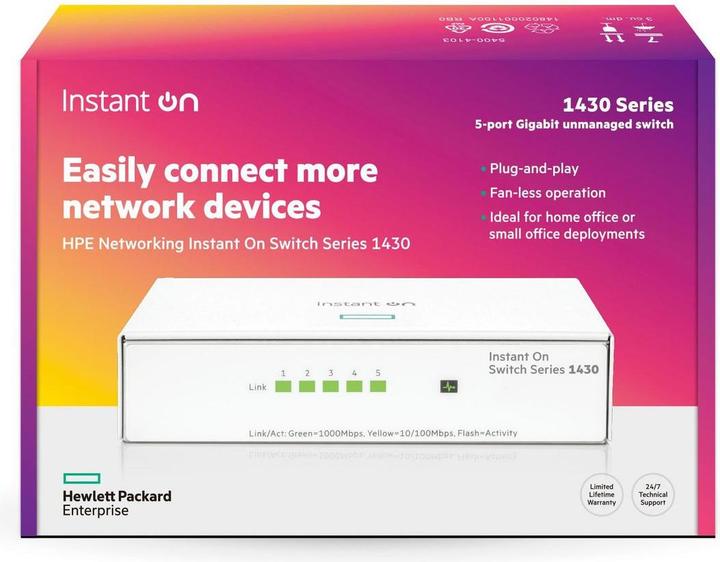 Actual product image Aruba Instant On 1430 (5 ports)