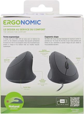 Image du produit T'nB Souris filaire ergonomique Ergo pour gaucher (Noir) (Filaire)