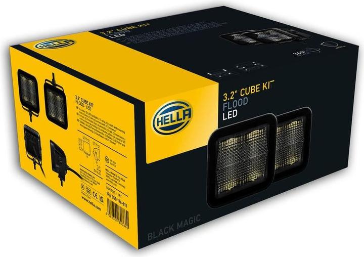 Actual product image Hella BLACK MAGIC LED spotlight surface-mounted for close-range illumination