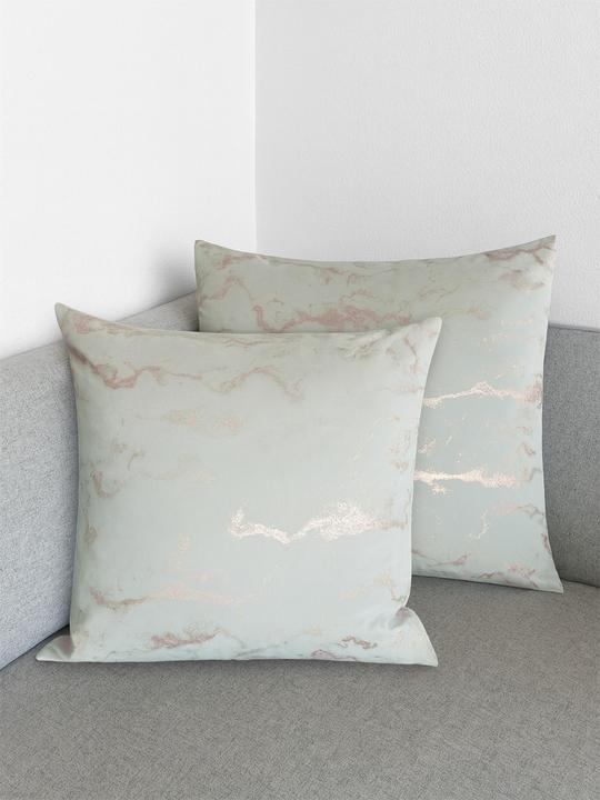 Produktbild Aspero 2 Kissenbezüge mit Marmordesign + Füllungen 60x60 cm - 9868 (60 x 60 cm)