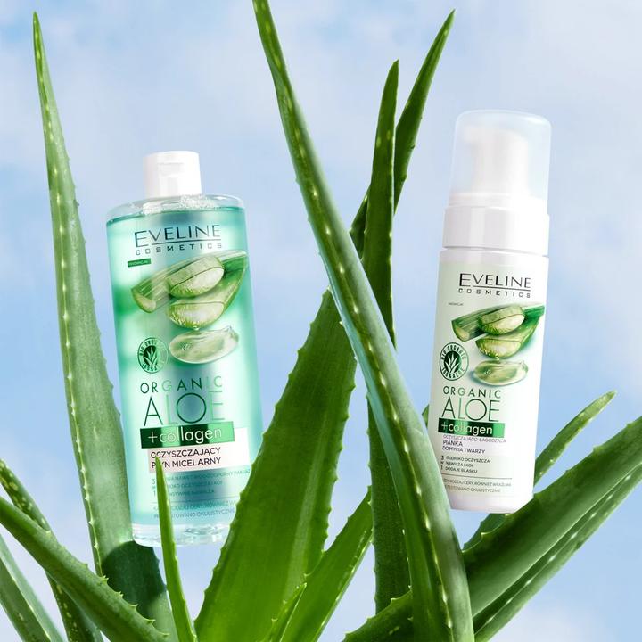 Actual product image Eveline Organic Aloe + Collagen Liquid Eye Pads Reducing Dark Circles And Puffiness 20Ml (Day, Night, 20 ml)