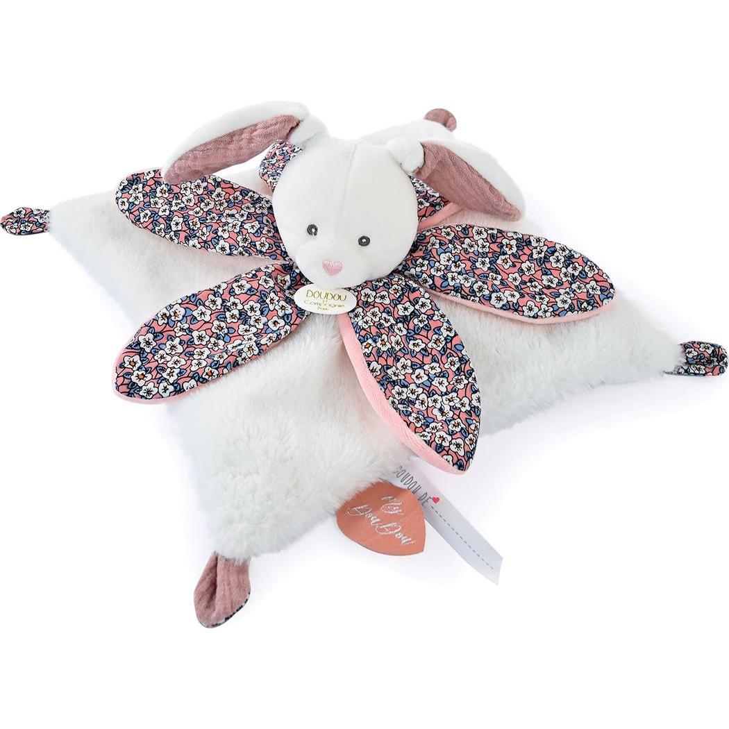 Thumbnail - Doudou et Compagnie, Schmusetuch, Schmusetuch Hase Blüte 27cm