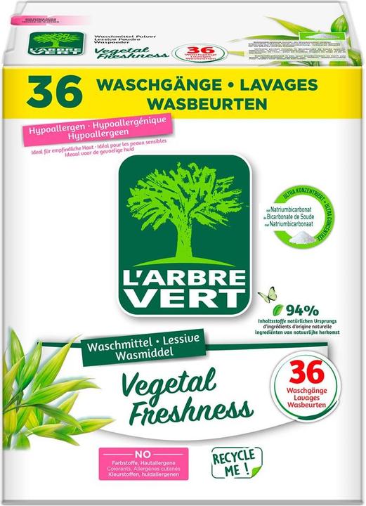 Image du produit L'arbre vert Lessive écologique (36 Cycles de lavage, Lessive en poudre)