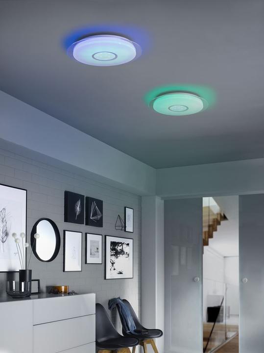 Actual product image Fischer & Honsel Honsel T-Esra LED ceiling light 19W Tunable white controllable dimmable silver + remote control