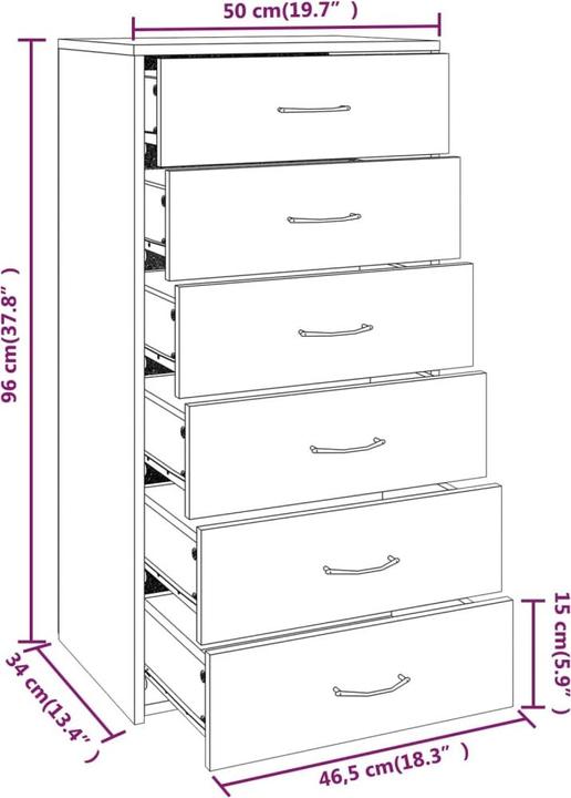 Image du produit vidaXL Catalina (50 x 50 x 96 cm)
