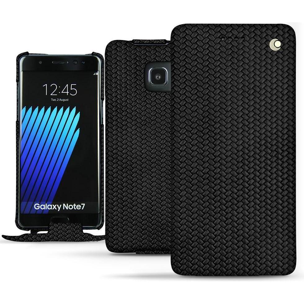 Noreve Lederschutzhülle vertikal (Samsung Galaxy Note 7), Smartphone Hülle, Schwarz