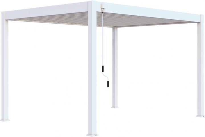 Produktbild Weide Pergola Deluxe Plus 3x4m mit Lamellendach Weiss (300 cm, 400 cm)