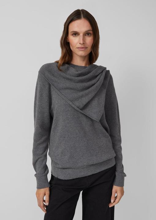 Actual product image s.Oliver Strickpullover Pullover mit fixiertem Schal (40)