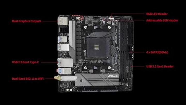 Produktbild AsRock A520M (AM4, AMD A520, Mini-ITX)