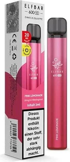 Image du produit Elfbar 600 V2, Pink Lemonade (limonade rose)