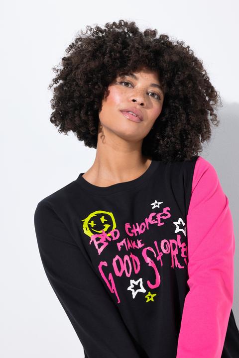 Produktbild Angel of Style Long-Sweatshirt, Loose Fit, 1 Ärmel in Pink (48)