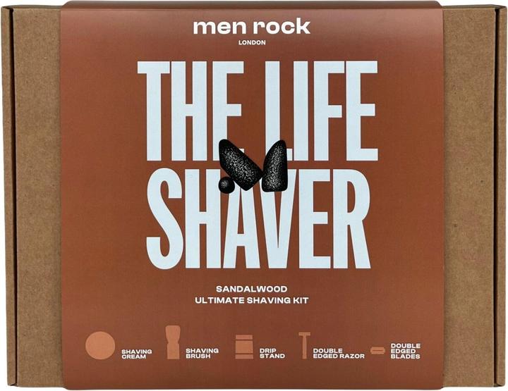 Men Rock Dárková sada holicí péče Sandalwood (Ultimate Classic Shaving Gift Set) (Aftershave Gel)