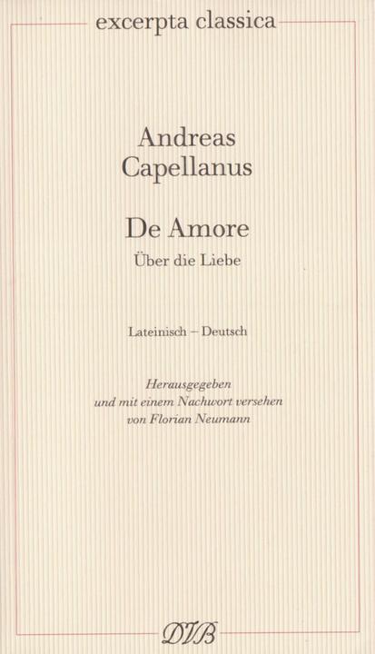 Produktbild De amore - Über die Liebe (Deutsch, Andreas Capellanus, 2003)