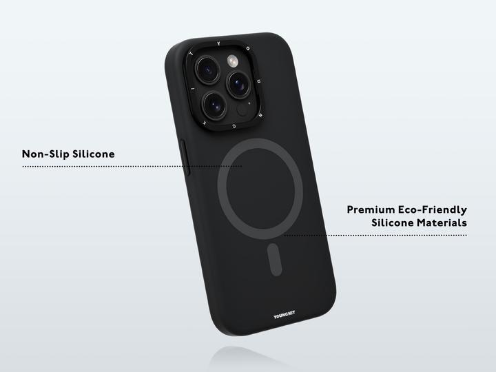 Produktbild Youngkit Hülle Cream Silicone Stand Case (Apple iPhone 16 Pro)