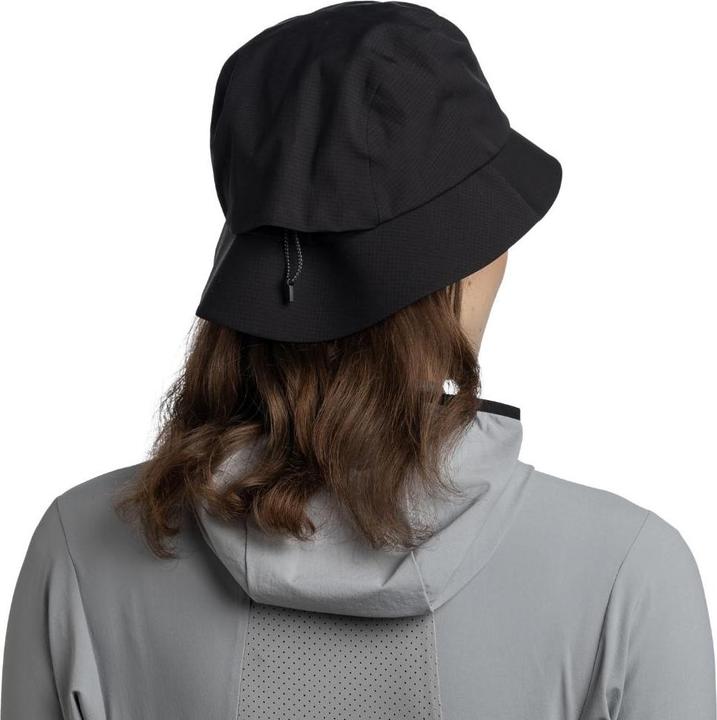 Actual product image Buff Rain Bucket Hat Solid Black (53, 54, 55)