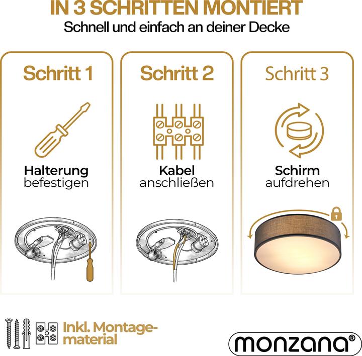Produktbild Monzana Deckenlampe (E27)