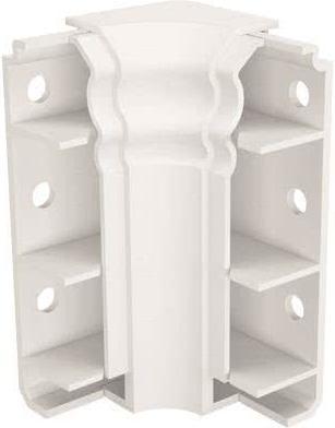 Actual product image Elitec 114101 Inner corner for E- 4D 20x80-IE skirting "Berlin profile" Alpine white (2 cm)