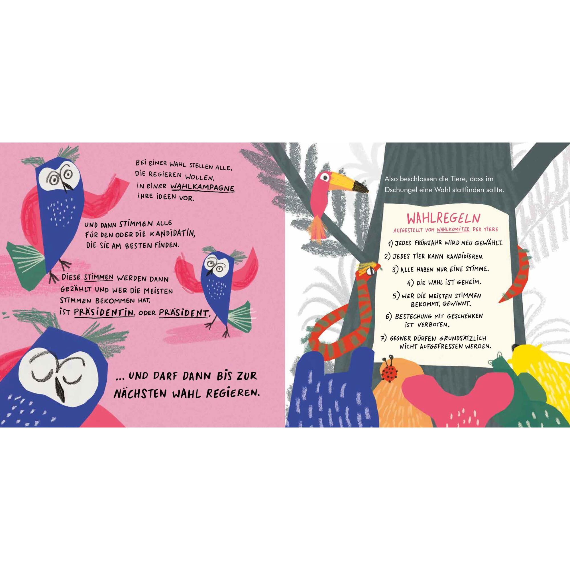 Thumbnail - Im Dschungel wird gewählt, Kinderbücher von Pedro Markun