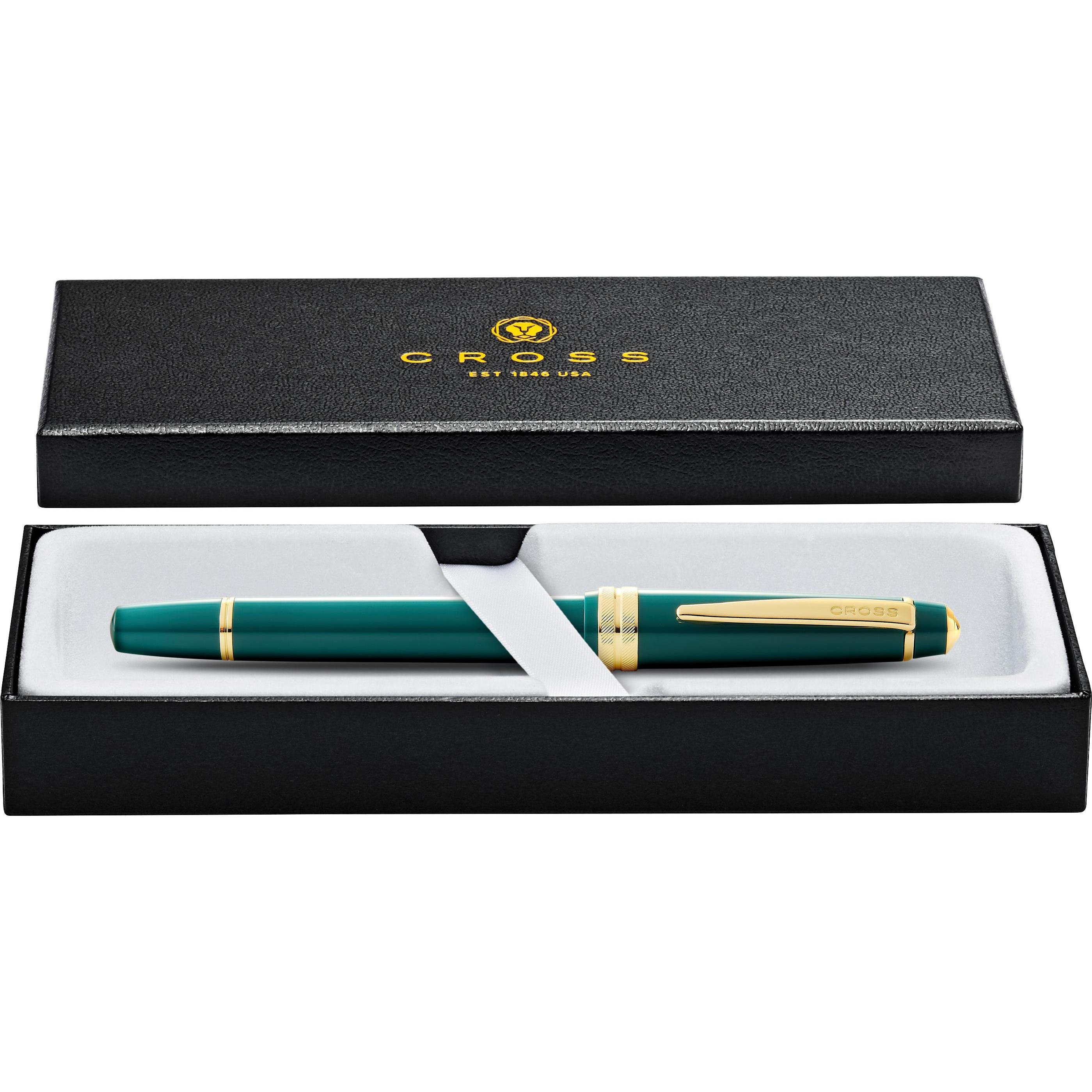 Thumbnail - Cross, Schreibstifte, Füllfederhalter Bailey Light Grün mit goldenen Beschlägen in Geschenkbox (Gold, Grün)
