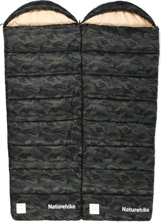 Actual product image Naturehike Warmy square with hat warming cotton sleeping bag M400/Green/right