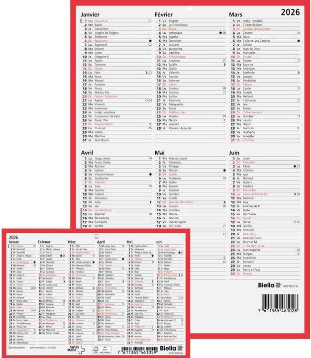 Produktbild Biella Tafelkalender (21 x 29.7 cm, Kein Einband, Deutsch)