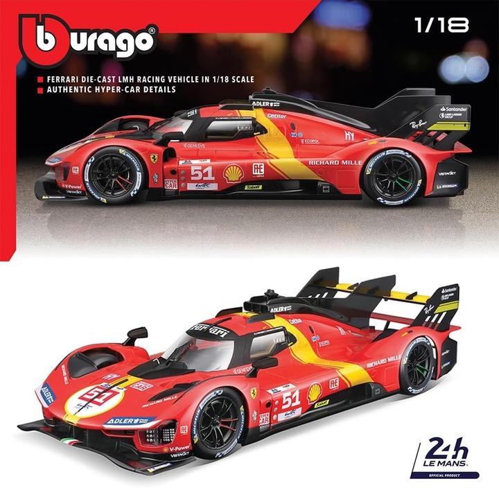 Actual product image Bburago Ferrari 499P Le Mans Champion 2023