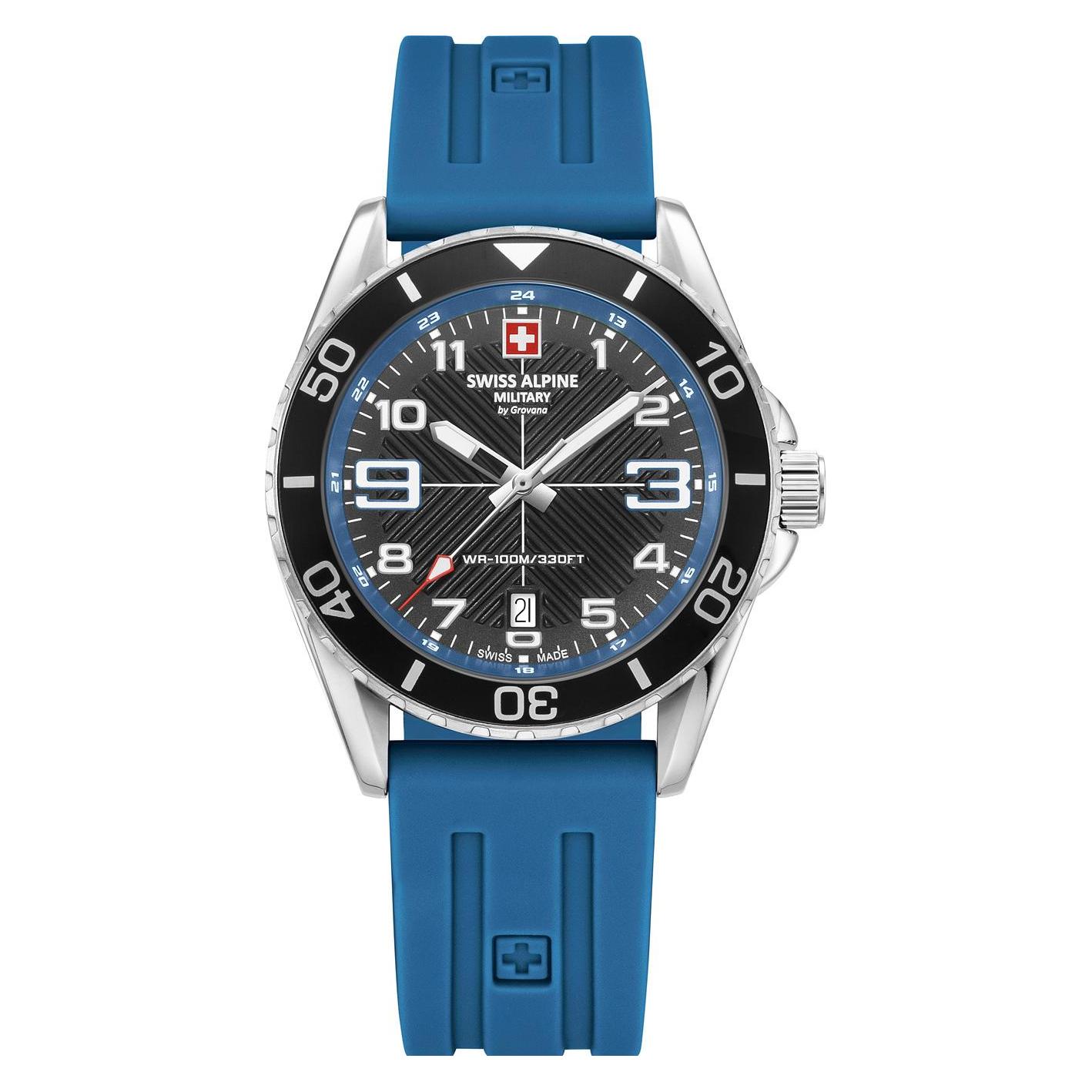 Swiss Alpine Military, Armbanduhr, 7029.1835 Raptor Herrenuhr 42mm 10ATM, Blau, (Sportuhr, Swiss Made, 42 mm)