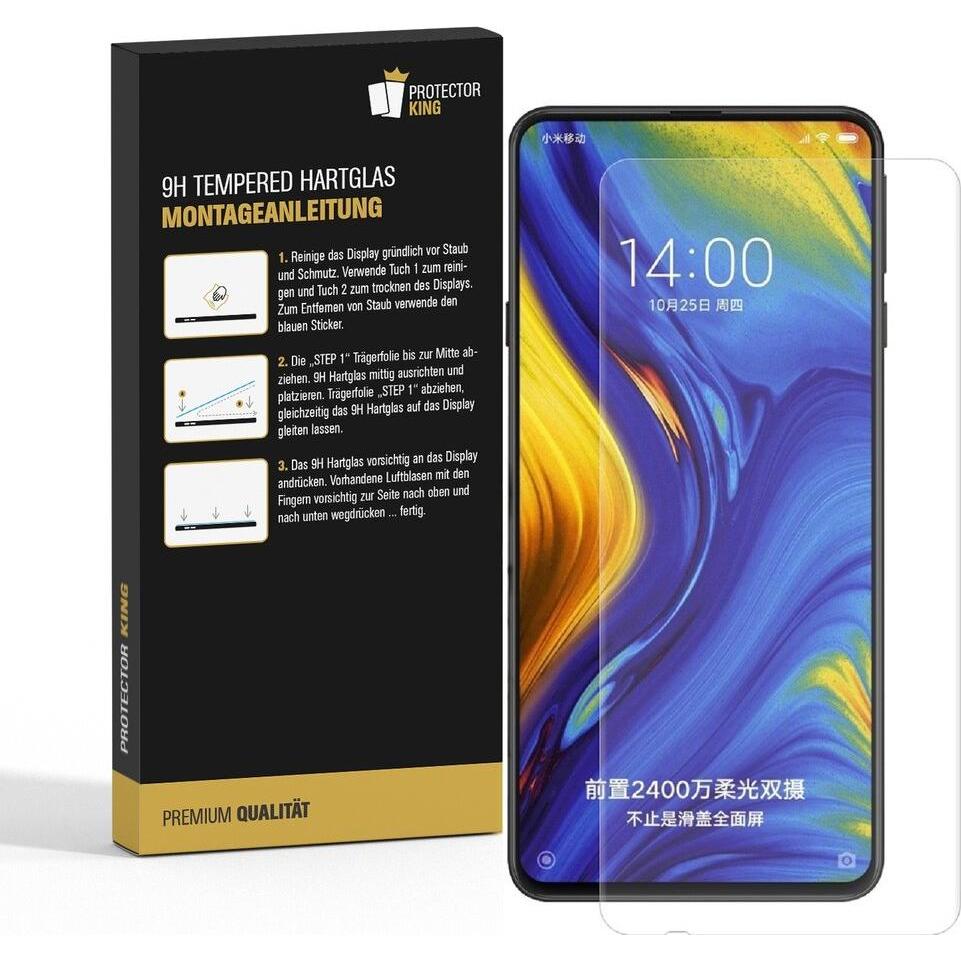 Thumbnail - Protectorking 1x echtes Tempered 9H Panzerhartglas 3D KLAR (1 Stück, Xiaomi Mi Mix 3), Smartphone Schutzfolie