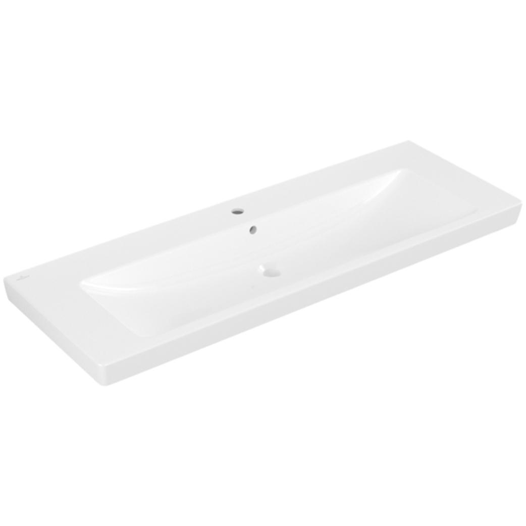 Villeroy & Boch, Waschbecken, V&B Schrankwaschtisch SUBWAY 2.0 1300x470mm, mit ÜL we C+ (470 mm, 1300 mm)