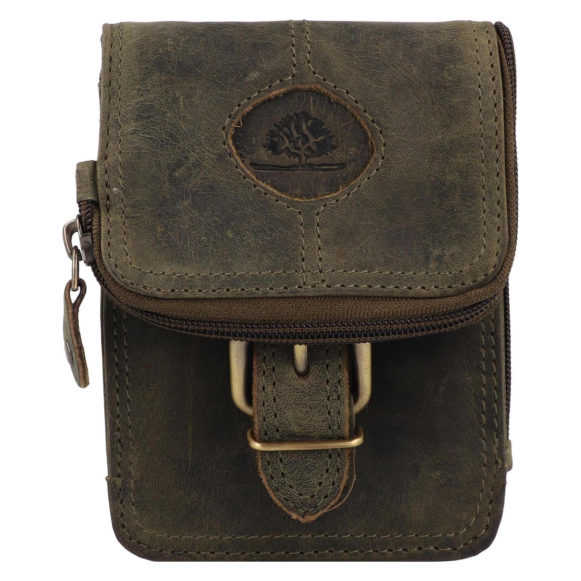 Greenburry, Herren, Bauchtasche, Vintage Gürteltasche Leder 13.5 Cm, Grün