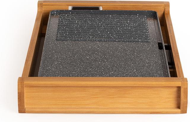 Actual product image Create STONE FLAT BAMBOO - 1800W electric grill plate