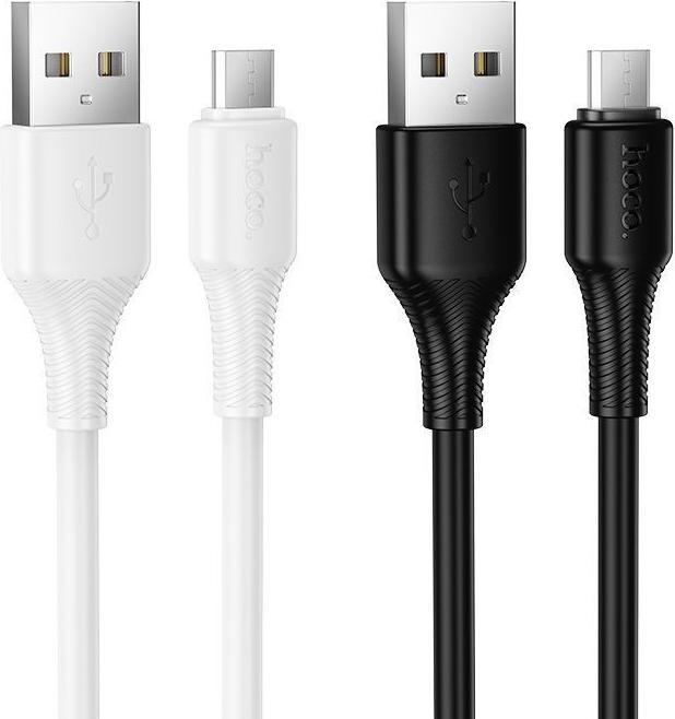 Actual product image Hoco Cable Cable USB A to Micro USB 2,4A 1 m X120 white (1 m, USB 1.0)