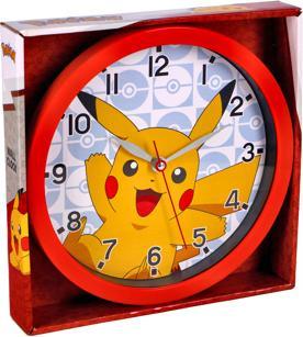 Actual product image Accutime Children's wall clock Pikachu (red, yellow), round analogue clock in Pokémon design, educational
