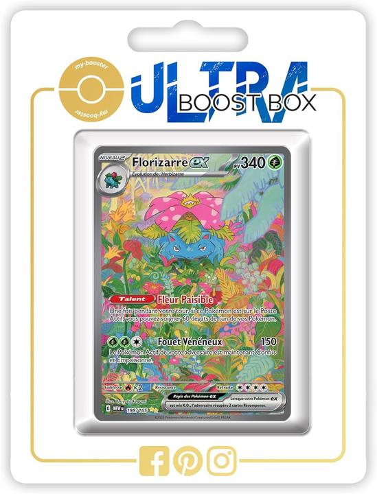 My-booster Florizarre ex Venusaur ex 198/165 Alternative Shiny Pokémon Gallery Ultraboost Écarlate Violet (Französisch, Booster Pack)