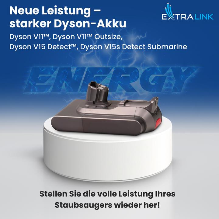 Image du produit Extralink Batterie Akku für Dyson Staubsauger V11 (Click type) 25.2V 4000mAh