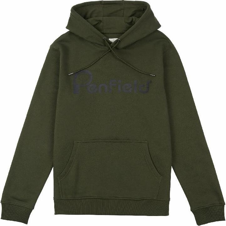 Penfield, Herren, Pullover, kapuzenpullover bear chest print, Grün, (M)