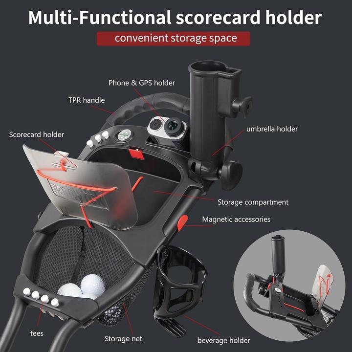 Produktbild Caddytek Carrello da Golf con 3 Ruote