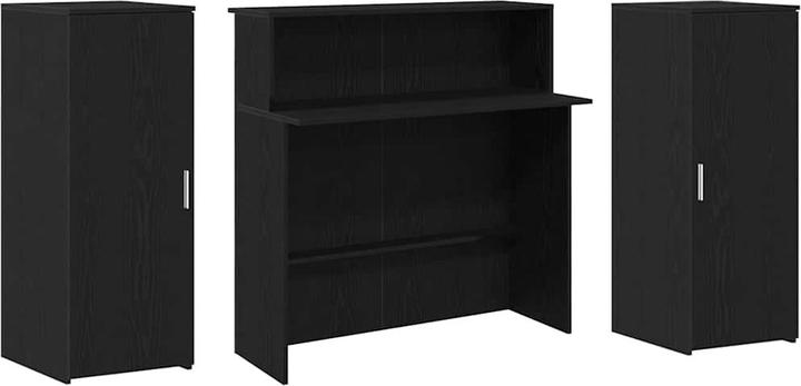 Actual product image VidaXL Reception counter black oak look 180x50x103.5cm wood-based material