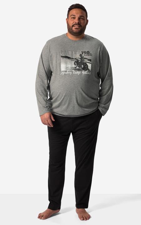 Immagine prodotto Men+ Schlafanzug, Zweiteiler, Bauchfit, Langarmshirt, lange Hose (3XL)