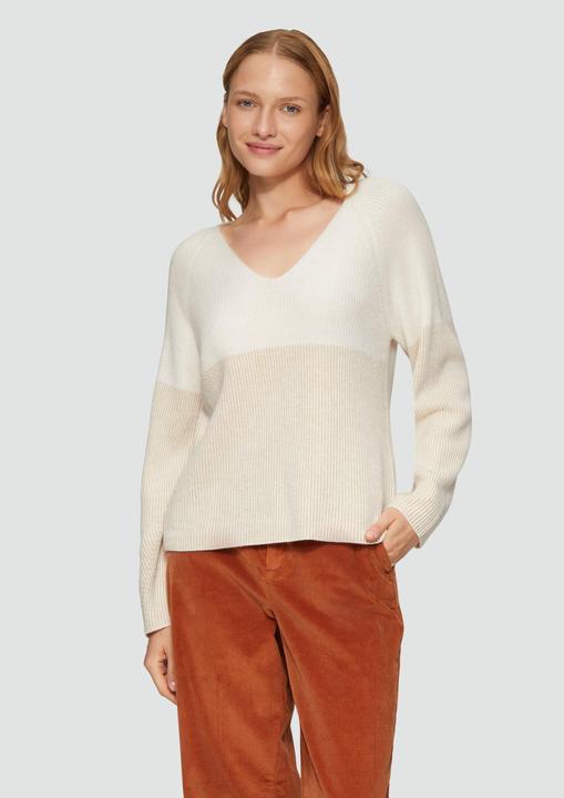 Actual product image S.Oliver Strickpullover Relaxed Fit Strickpullover in Two-Tone-Optik (40)