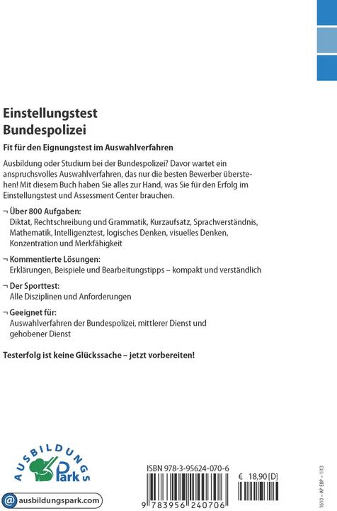 Image du produit Einstellungstest Bundespolizei (Allemand, Kurt Guth, Marcus Mery, 2023)
